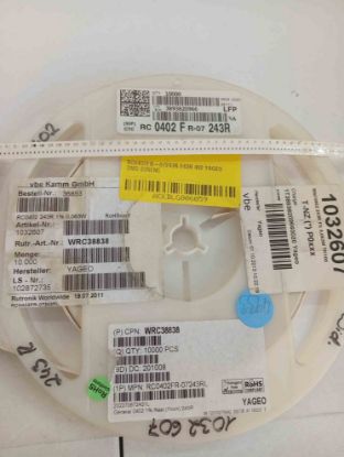 RC0402FR-07243R 243R 402 YAGEO SMD DİRENÇ resmi