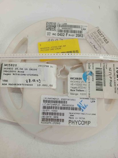 RC0402FR-0725K5 25K5 402 PHYCOMP SMD DİRENÇ resmi