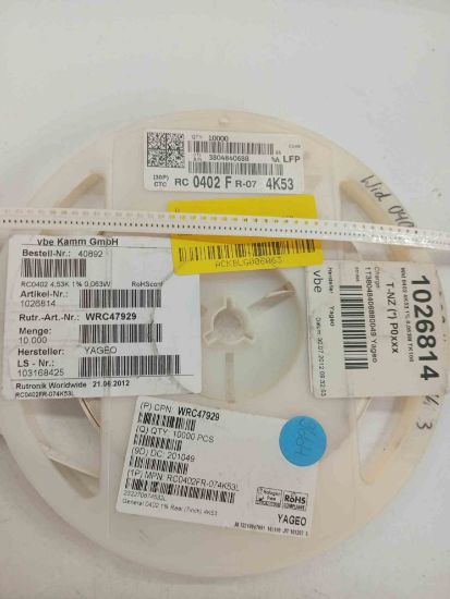 RC0402FR-074K53 4K53 402 YAGEO SMD DİRENÇ resmi