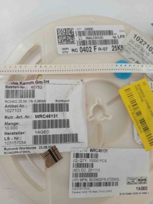 RC0402FR-0725K5 25K5 402 YAGEO SMD DİRENÇ resmi