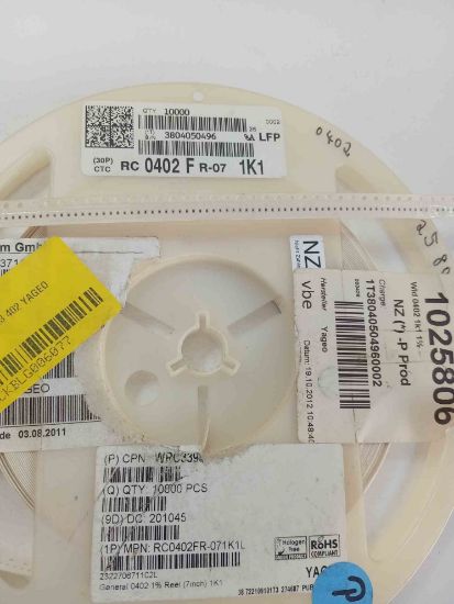 RC0402FR-071K1 1K13 402 YAGEO SMD DİRENÇ resmi