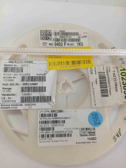 RC0402FR-071K5 1K5 402 YAGEO SMD DİRENÇ resmi