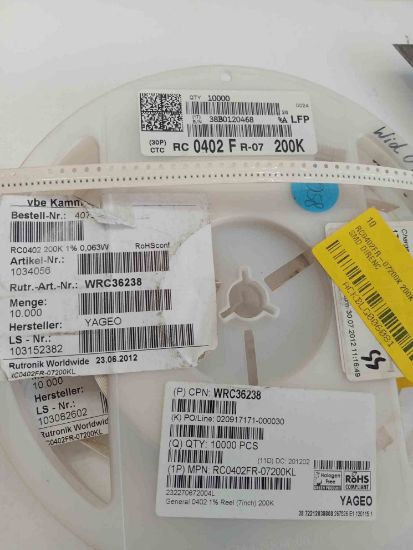 RC0402FR-07200K 200K 402 YAGEO SMD DİRENÇ resmi
