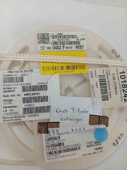 RC0402FR-074K87 4K87 402 YAGEO SMD DİRENÇ resmi