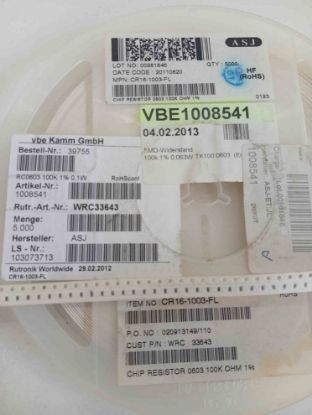RC0603100K 100K 603 ASJ SMD DİRENÇ resmi