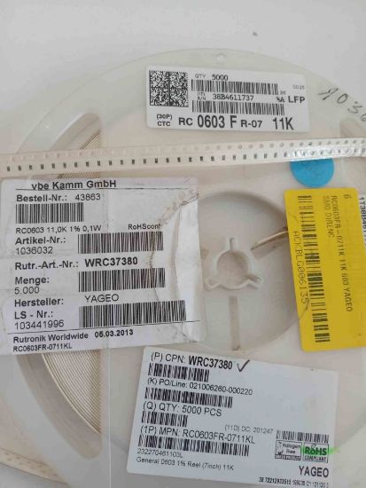 RC0603FR-0711K 11K 603 YAGEO SMD DİRENÇ resmi