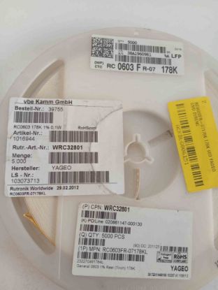 RC0603FR-07178K 178K 603 YAGEO SMD DİRENÇ resmi
