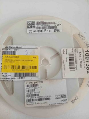 RC0603FR-07270R 270R 603 YAGEO SMD DİRENÇ resmi