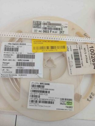 RC0603FR-072K7 2K7 603 YAGEO SMD DİRENÇ resmi
