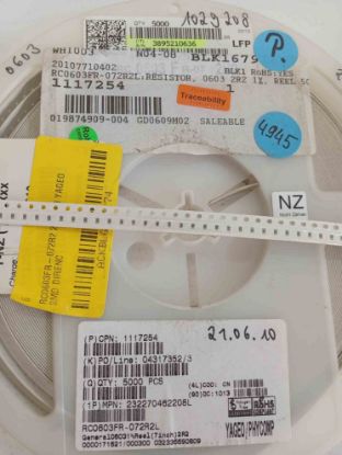 RC0603FR-072R2 2R2 603 YAGEO SMD DİRENÇ resmi