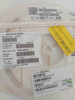 RC0603FR-07324K 324K 603 YAGEO SMD DİRENÇ resmi