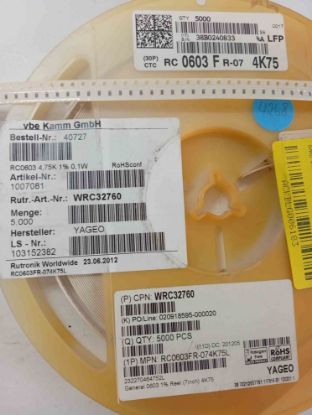 RC0603FR-074K75 4K75 603 YAGEO SMD DİRENÇ resmi