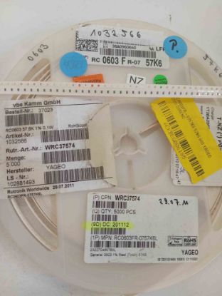 RC0603FR-0757K6 57K6 603 YAGEO SMD DİRENÇ resmi
