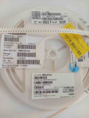 RC0603FR-07820R 820R 603 YAGEO SMD DİRENÇ resmi