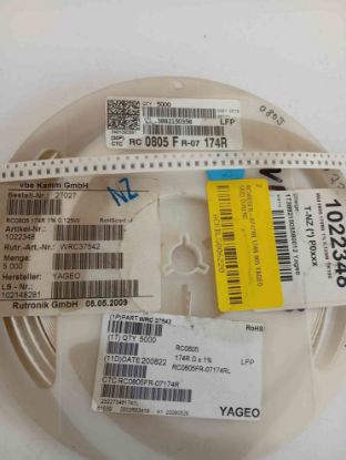 RC0805FR-07174R 174R 805 YAGEO SMD DİRENÇ resmi
