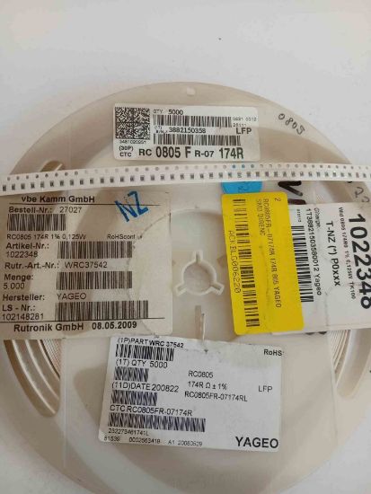 RC0805FR-07174R 174R 805 YAGEO SMD DİRENÇ resmi