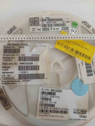 RC0805FR-07232K 232K 805 YAGEO SMD DİRENÇ resmi