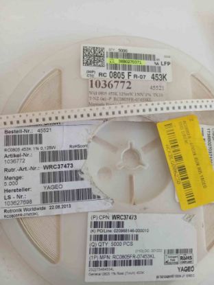 RC0805FR-07453K 453K 805 YAGEO SMD DİRENÇ resmi