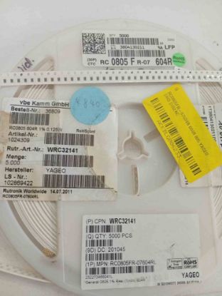 RC0805FR-07604R 604R 805 YAGEO SMD DİRENÇ resmi