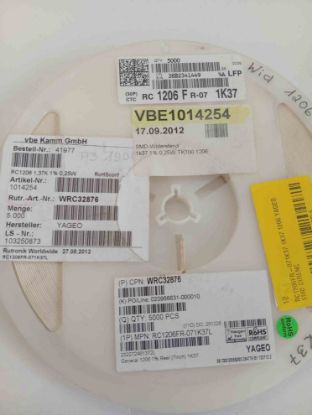 RC1206FR-071K37 1K37 1206 YAGEO SMD DİRENÇ resmi
