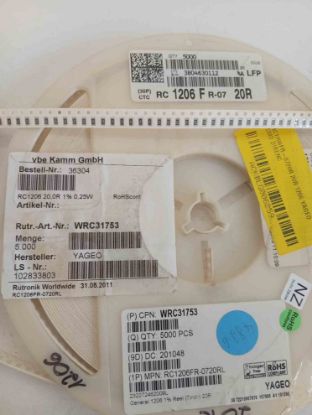 RC1206FR-0720R 20R 1206 YAGEO SMD DİRENÇ resmi