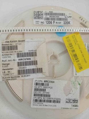 RC1206FR-07220K 220K 1206 YAGEO SMD DİRENÇ resmi