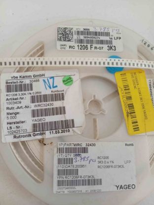 RC1206FR-073K3 3K3 1206 YAGEO SMD DİRENÇ resmi