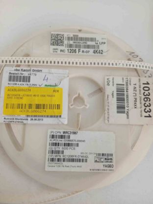 RC1206FR-074K42 4K42 1206 YAGEO SMD DİRENÇ resmi