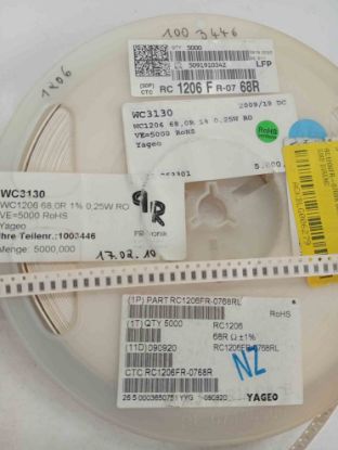 RC1206FR-0768R 68R 1206 YAGEO SMD DİRENÇ resmi