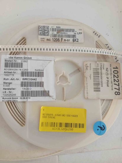 RC1206FR-076K2 6K2 1206 YAGEO SMD DİRENÇ resmi
