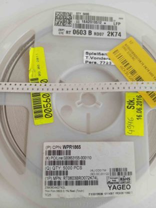 RT0603BRD072K74 2K74 603 YAGEO SMD DİRENÇ resmi