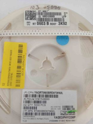 RT0603BRD073K92 3K92 603 YAGEO SMD DİRENÇ resmi