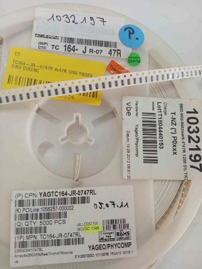 TC164-JR-0747R 4x47R 1206 YAGEO SIRA DİRENÇ resmi