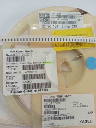 YC164-JR-0727K 4x27K 1206 YAGEO SIRA DİRENÇ resmi