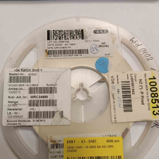 CR10-6800-FK 680R 402 ASJ SMD DİRENÇ resmi