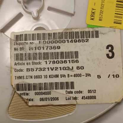 B57321V2103J 10K 603 SMD Ntc resmi