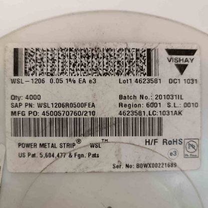 WSL1206R0500FEA 50M 1206 SMD DİRENÇ resmi