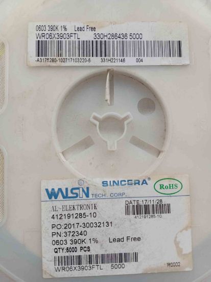WR06X3903FTL 603 390K SİNCERA resmi