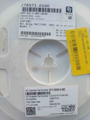 CC042FRNPO9BN680 402 68PF 50V YAGEO resmi