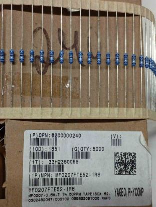MF0207FTE52-1R8 1R8 0.6W  YAGEO 1/2W DİRENÇ resmi