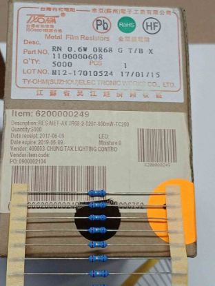 RN 0.6W 0R68 GT/BX DİRENÇ 0.68R %2 resmi