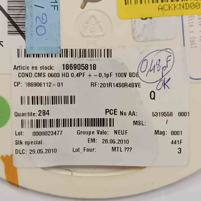 186905818 0.1PF 100V 603 SMD SERAMİK KONDANSATÖR resmi